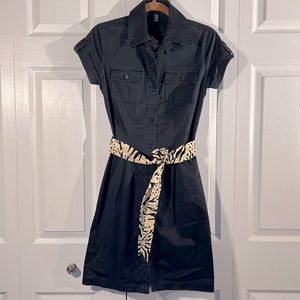Club Monaco black button down casual dress
